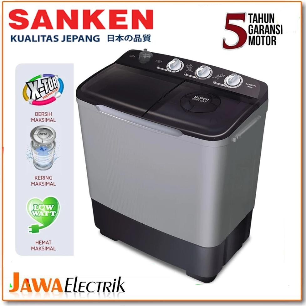 NEW Mesin Cuci 2 Tabung SANKEN TW-8808 / TW-8663 / TW-8827 / TW-8600 [terbaik][terlaris]