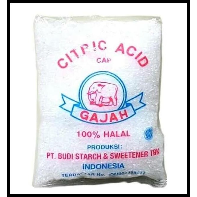

Terlaris Citrun/Citric Acid Cap Gajah [50Gram /20Pcs /1 Pack ] Good Quality