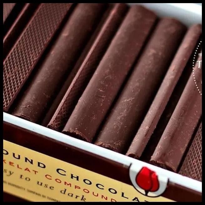 

Terlaris Tulip Stick Compound 500Gr Repack Dark Chocolate Sticks Coklat Baking Stik Good Quality