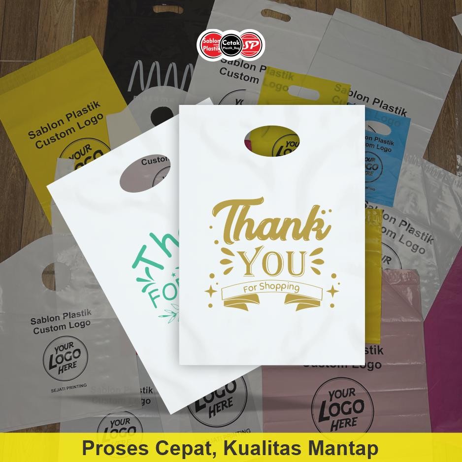 

(Isi 50Pcs Size 25 x 35) Kantong Plastik Motif Thank You | Kantong Plastik Baju Plastik Ulang Tahun DiM