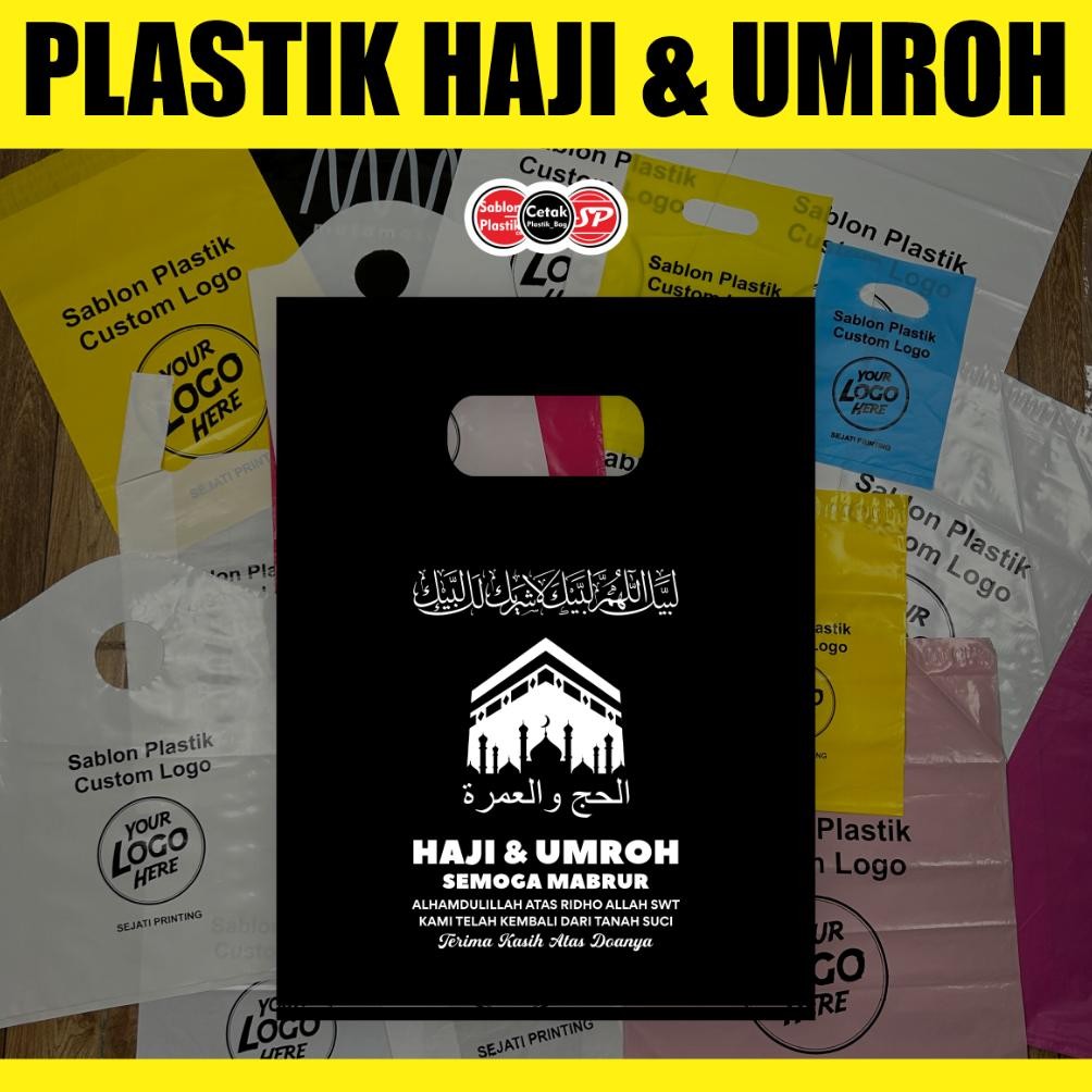

(Isi 50Pcs Hitam Size 35cm x 50cm) Kantong Plastik Ibadah Haji, Umroh, Lebaran Haji | Kantong Plastik Souvenir Haji & Umroh, Kemasan Parcel Haji DiM