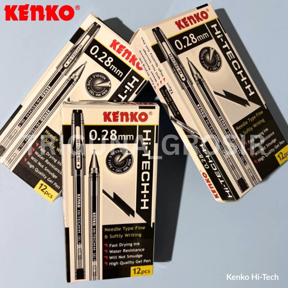 

Pulpen Gel Kenko Hi Tech Hitam 0,28mm (12 pcs) DiM