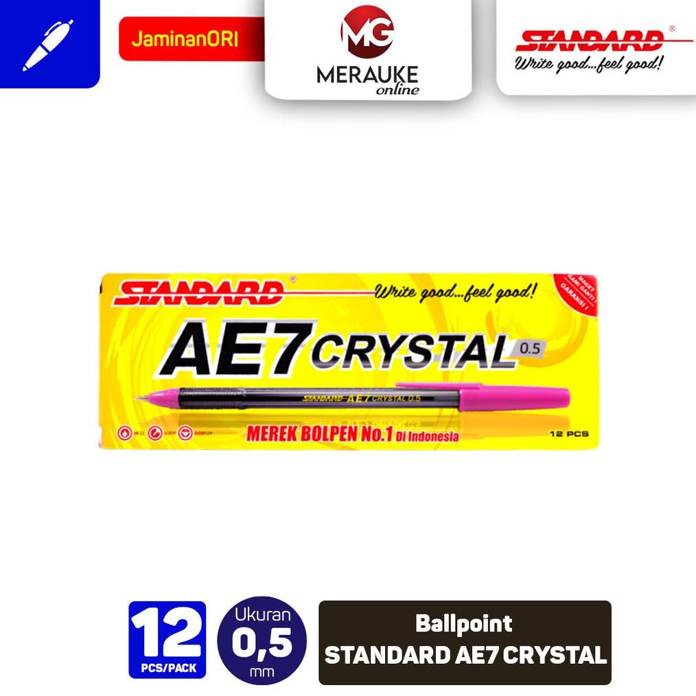 

Ballpoint STANDARD AE7 CRYSTAL - Hitam 12 Pcs DiM