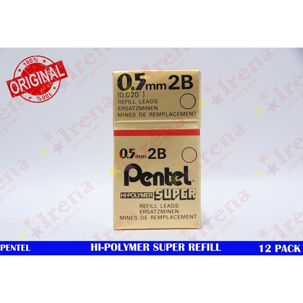 

PENTEL ISI MEKANIK PENSIL 0,5 2B HI-POLYMER SUPER REFILL 12PC MURAH DiM