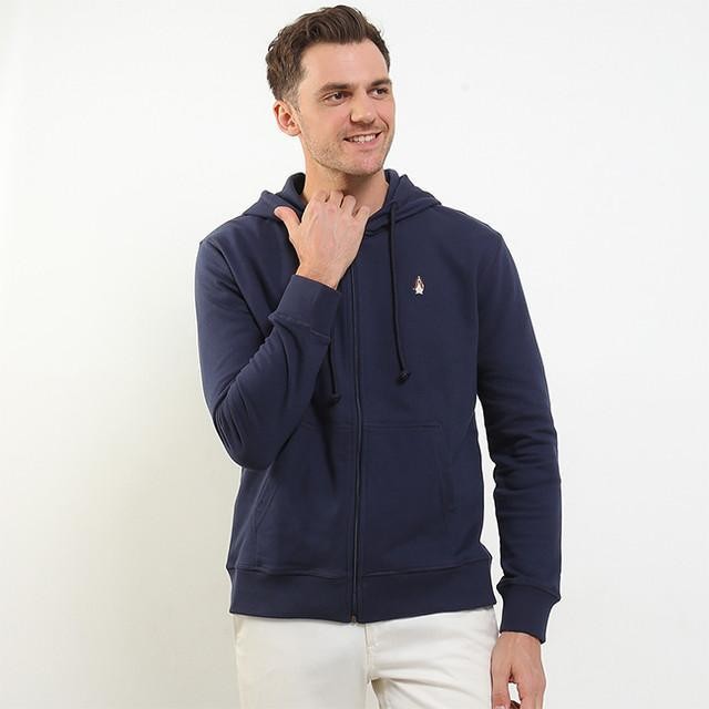 Hush Puppies Jaket Hoodie Pria Ridict 4 Navy Terbaru Best Quality 100% Original