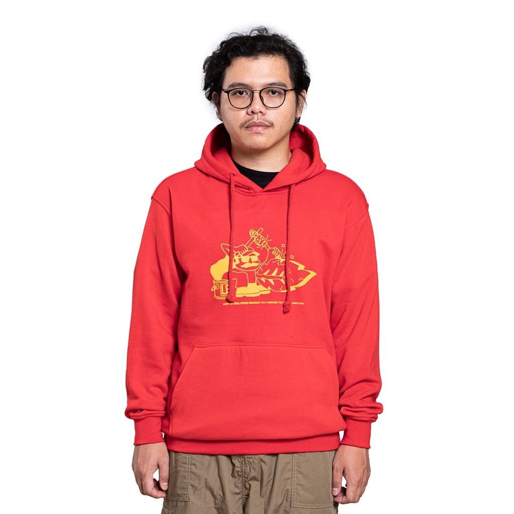 Leaf Sculpt Stone Red Hoodie Terbaru Best Quality 100% Original