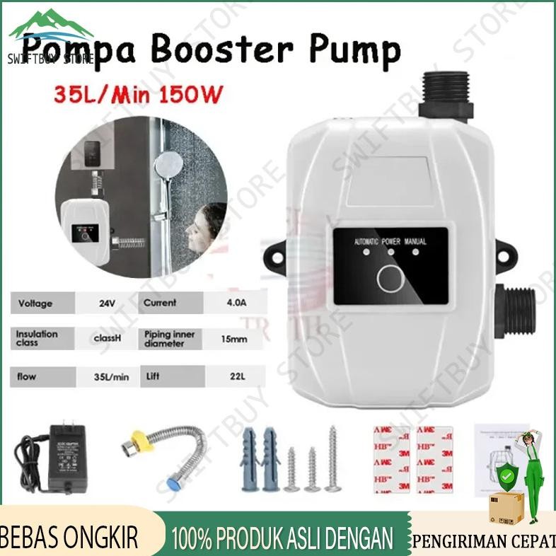 NEW Pompa Booster Pendorong 150W Air Booster Pump Otomatis 35L/menit Pompa Pendorong Mesin 24V Penga