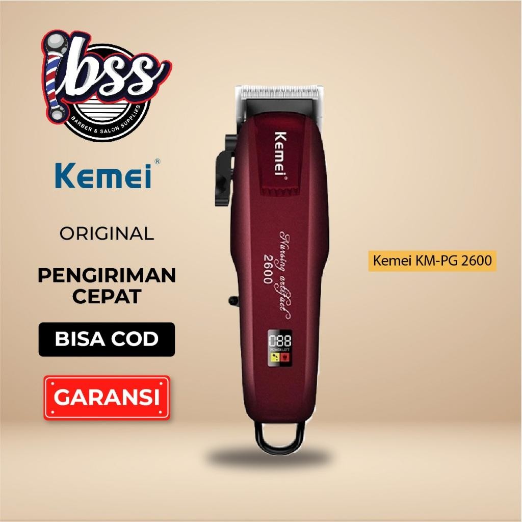 Kemei Km Pg 2600 Professional Rechargeable Electric Hair Clipper Cordless / Alat Cukur Rambut Profes
