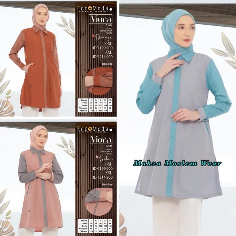 Tunik Viora || Atasan Original Endomoda Ukuran S-2XL terlaris