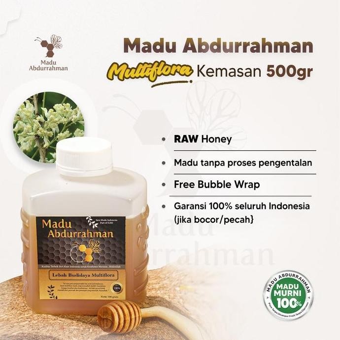 

NEW Madu Nektar Multiflora. Madu Abdurrahman 100% MURNI & ASLI Raw Honey READY