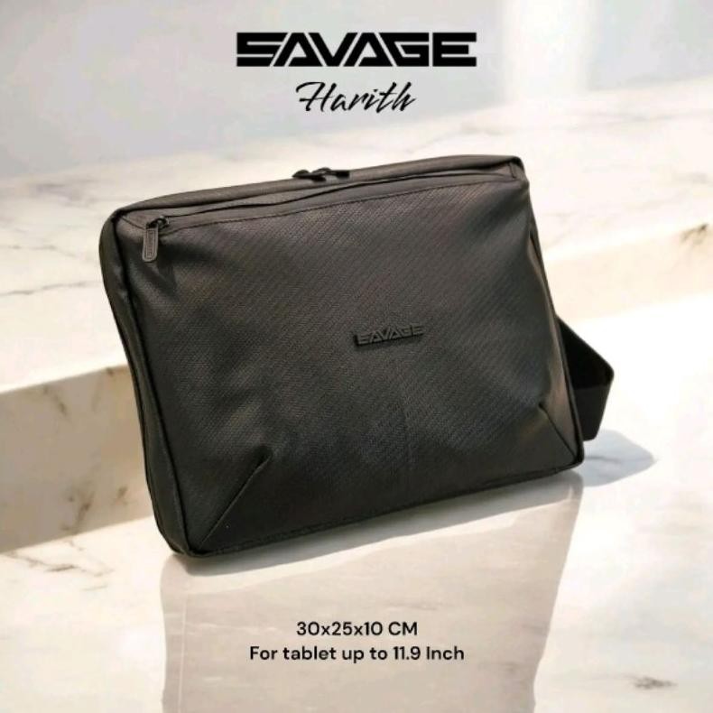 SAVAGE HARITH Tas Selempang Tablet 11.9 Inch Sling Bag Pria Wanita Anti Air Waterproof