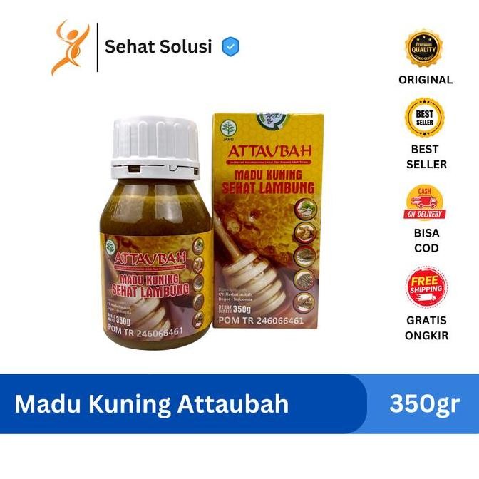 

NEW Madu Attaubah Kuning Sehat Lambung 350gr dengan Kandungan Kunyit, Kencur, Temulawak, dan Herba Lain READY