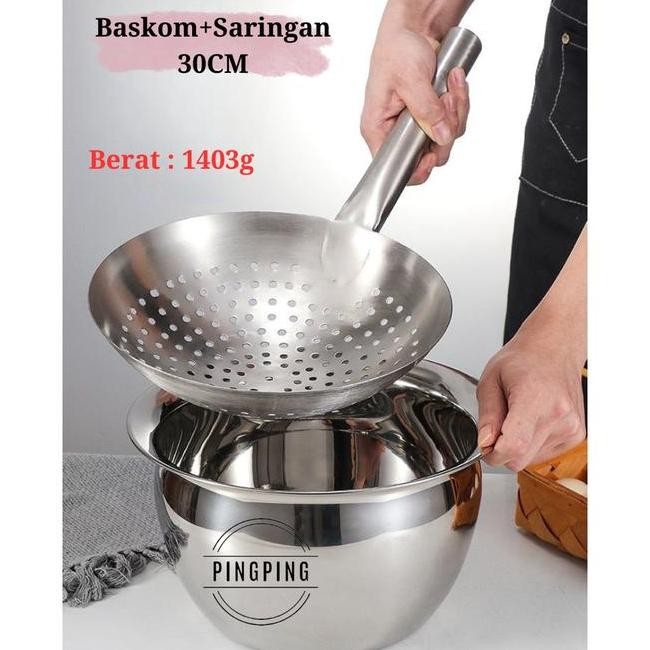 Baskom Minyak Saringan Minyak Stainless Steel
