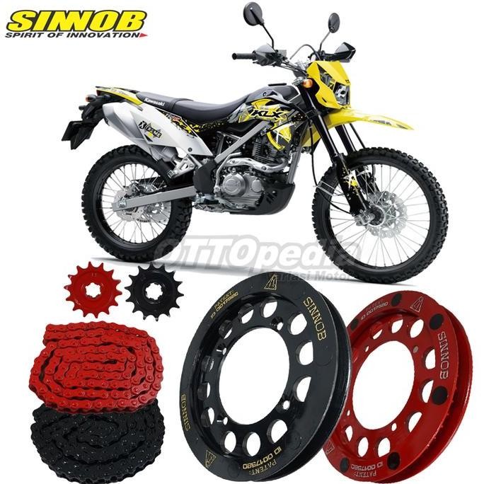 hanya disini] Chain Kit Gear Set Rantai Motor Sinnob Colour Chain KLX150 BF