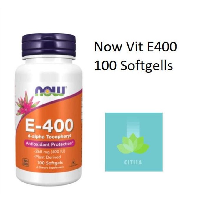 Now Foods Vit E-400 IU DA 100 Softgels