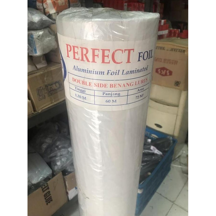 ALUMINIUM FOIL DOUBLE KERTAS/ALUMINIUM FOIL ATAP/INSULASI ATAP/