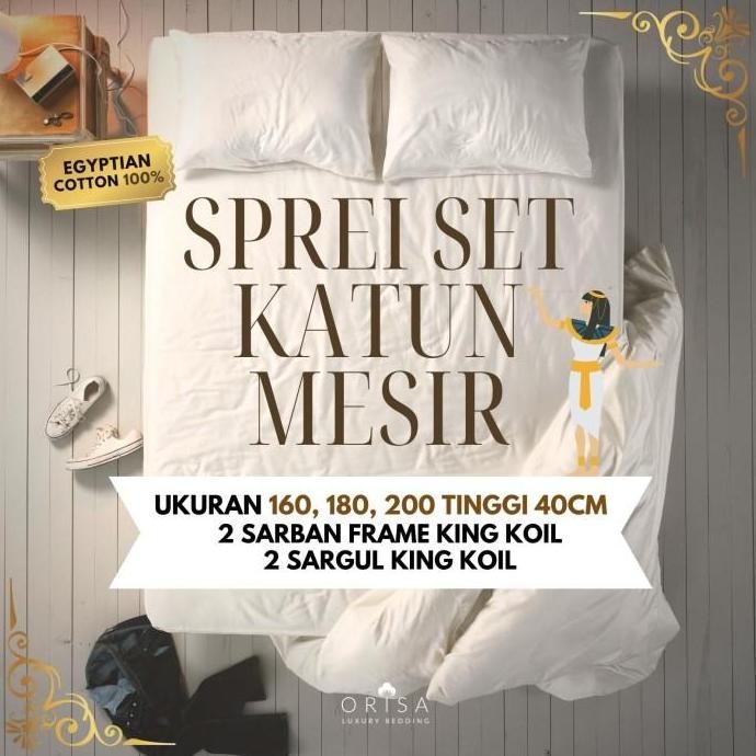 Sprei ONLY bahan Katun Mesir / Egyptian Cotton