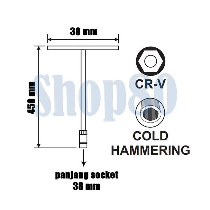 Terlaris Wipro Kunci Busi Motor Tipe T Panjang Fleksibel 8 10 12 14 17 Mm Ready Stok