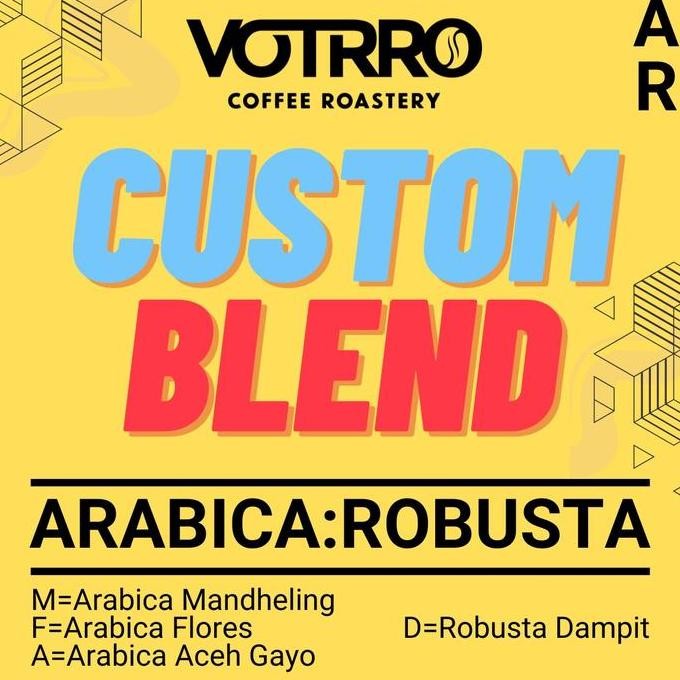 

Votrro Blend - Biji Kopi Susu Blend Custom Arabica Dan Robusta Roasted Coffee Beans - Espresso - 1 Kg