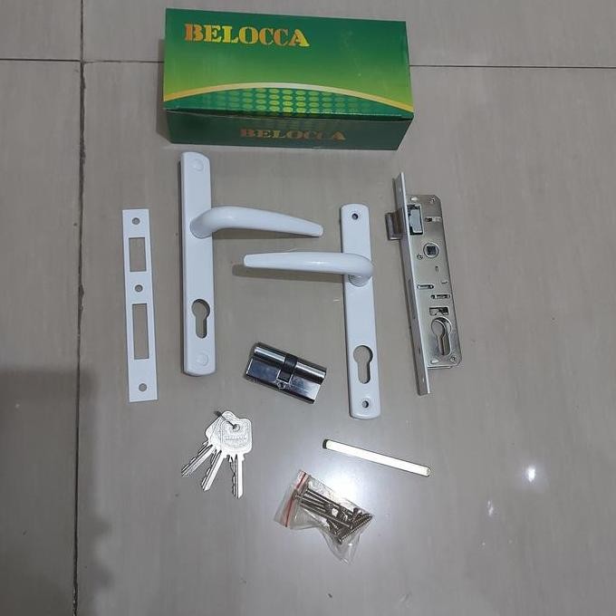 Handle Kunci Pintu Aluminium 3" Type 9055 Putih