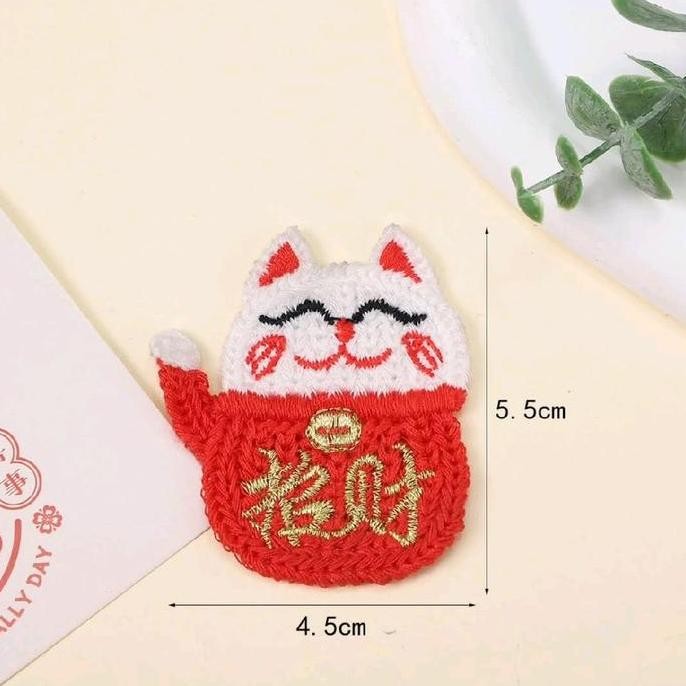 

}}}}}}] patch croschet kucing hoki, patch rajut knit wool