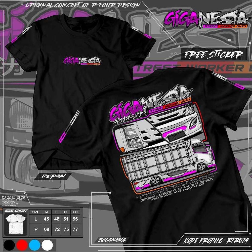 Promo Truck Giganesia Rfr024 Kaos Unisex Kaos Truk Oleng Kaos Truk Rfour Truck Apparel