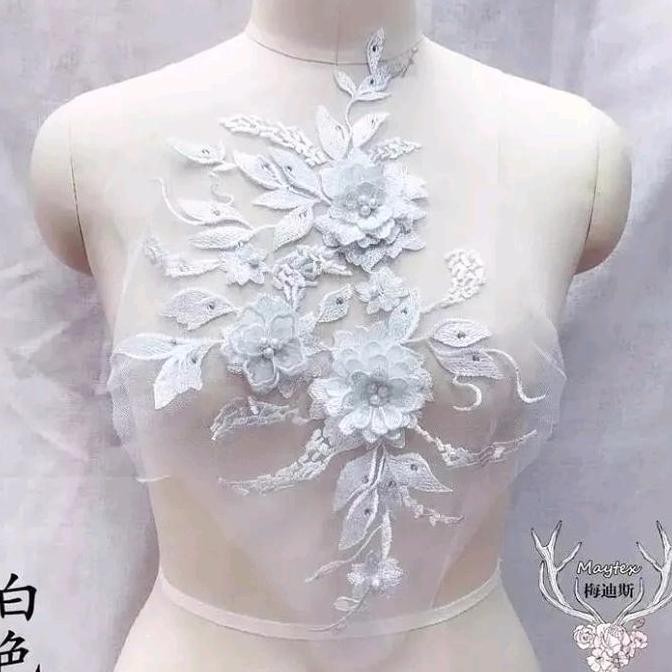 $$$$] lace bordir bunga 3d import