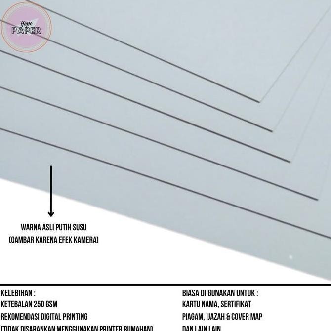 

Kertas Karton BW A3Plus isi 50 lembar / Kertas BW 250gsm PS