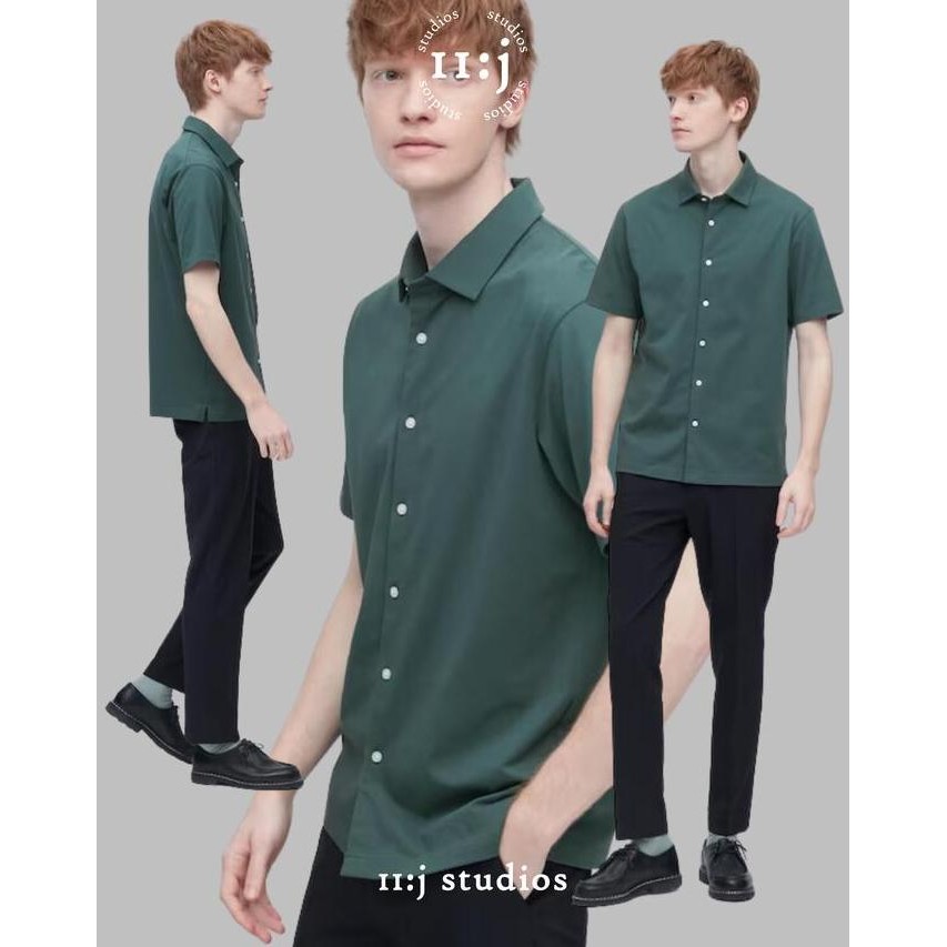 BARU Kemeja UNIQLO AIRism Short Sleeve Polo Shirt Original Asli