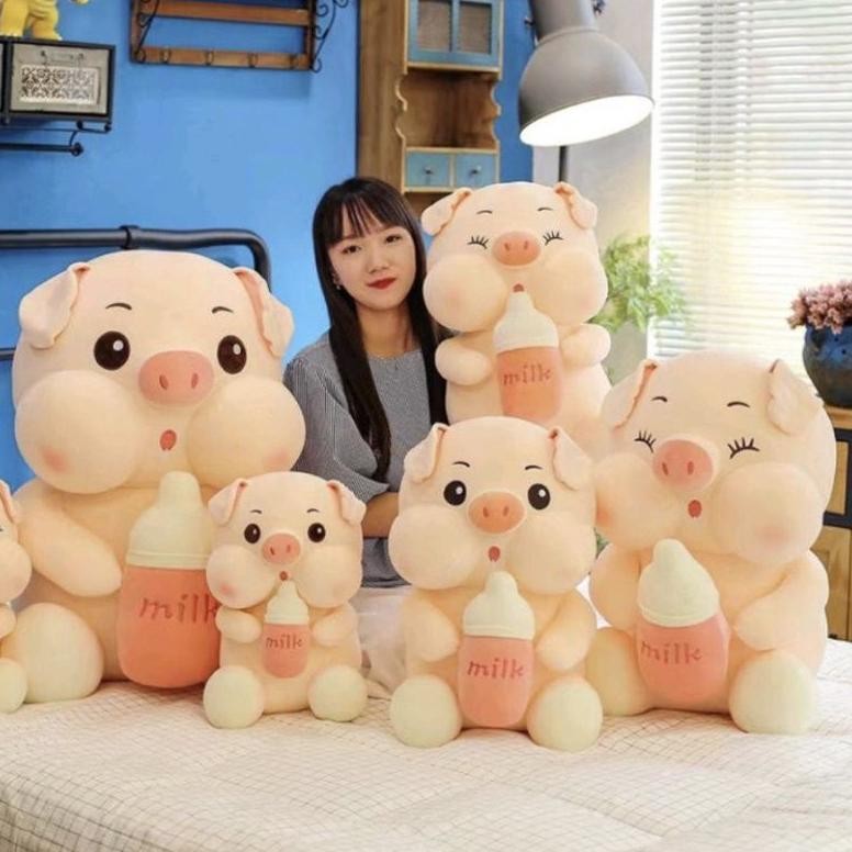 Boneka Pig Bottle Milk Terbaru Viral Boneka Babi Pegang Botol Susu Murah Lembut Lucu Berlabel Sni Vi