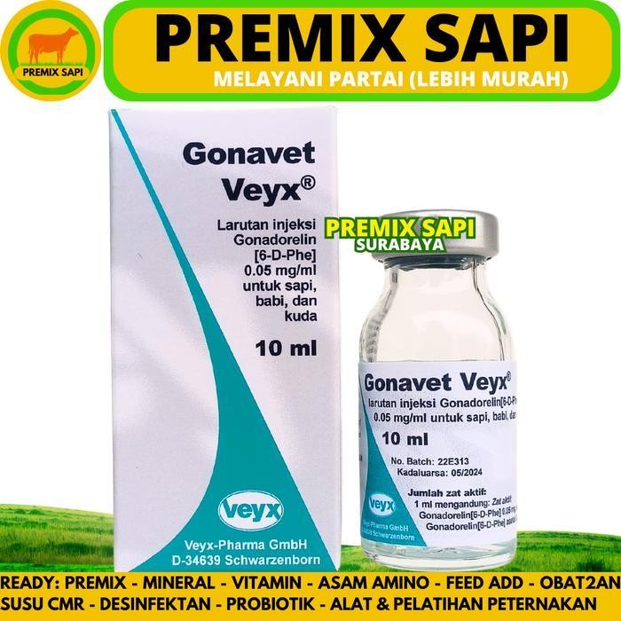 Gonavet Veyx 10Ml (Gonarelin Gnrh) - Like Fertagyl Conceptase - Obat Hewan