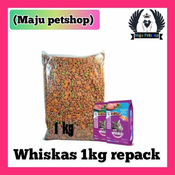 Whiskas 1Kg Repack Tuna & Ocean Fish - Makanan Kucing Wiskas Cat Food