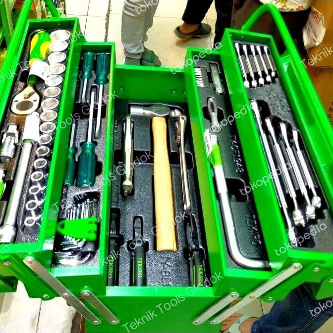 PROMO Tekiro Mechanic Tool Box 72pcs ST-TB1944 Mekanik 72 Pcs Tekiro Ori