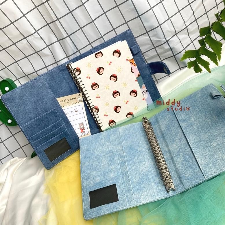 

Binder Denim Premium 20ring A5 26ring B5 Ready Stock