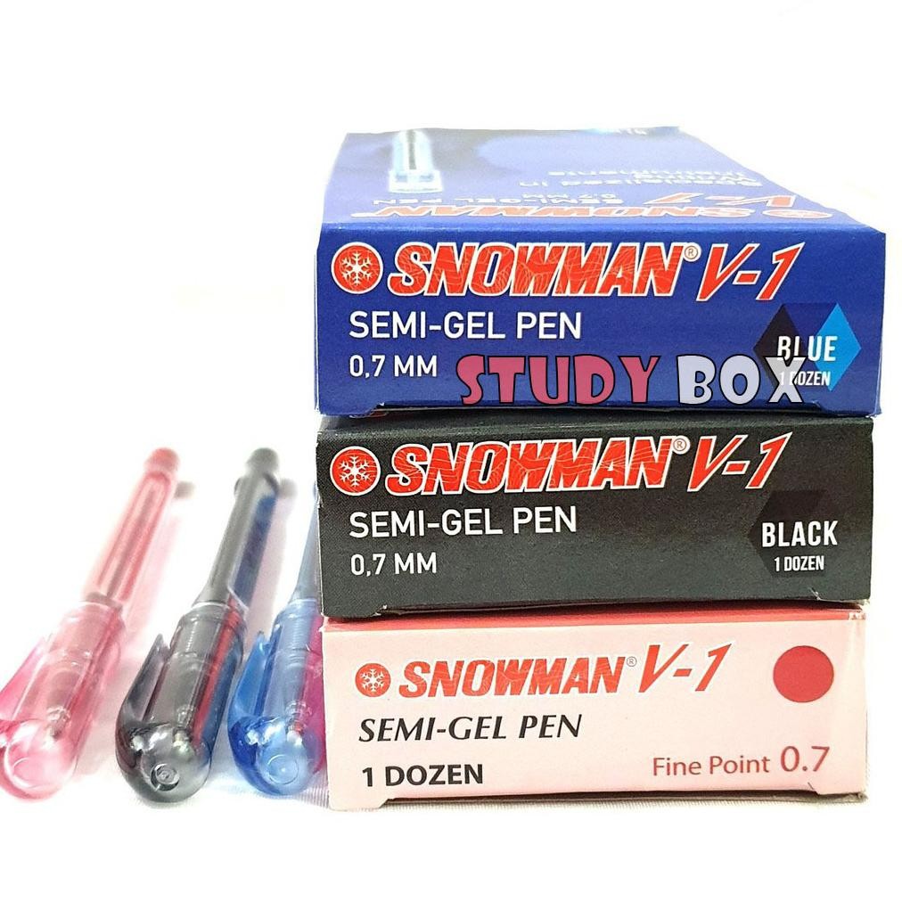 

Premium 1Pcs Pulpen/Bolpen/Ballpoint/Ballpen Snowman V1 (Merah/Biru/Hitam) 0.7Mm Prermium