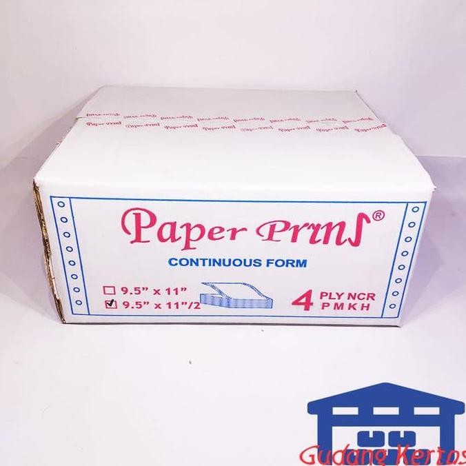 

CONTINUOUS FORM 91/2 X 11/2 4PLY PAPERPRYNS (BAGI 2)