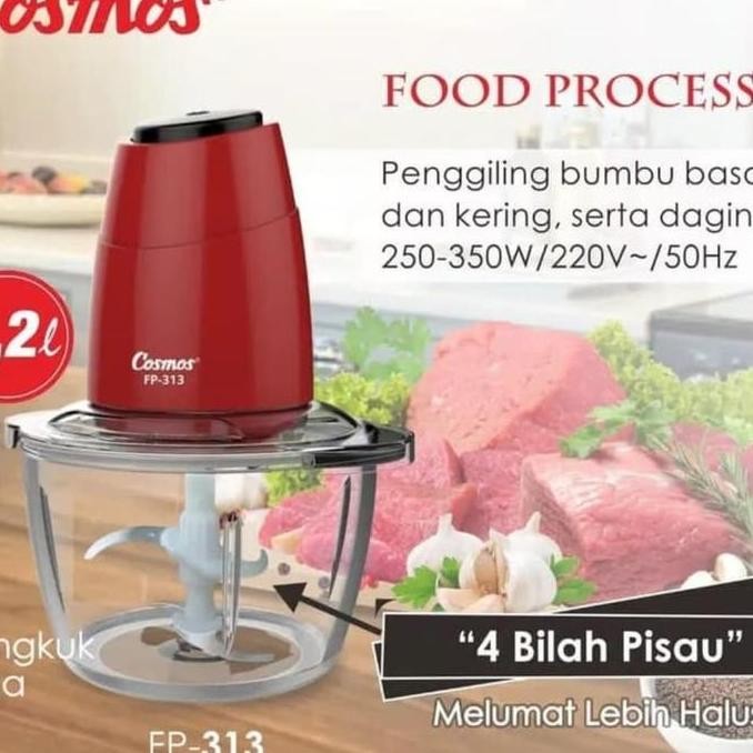 

Terlaris Cosmos : Food Processor / Pelumat Cosmos Fp 313 4 Blade Chopper