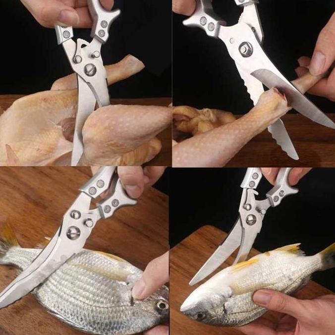 

Terlaris Gunting Masak Dapur Potong Daging / Tulang / Buang Sisik Ikan - Xc068