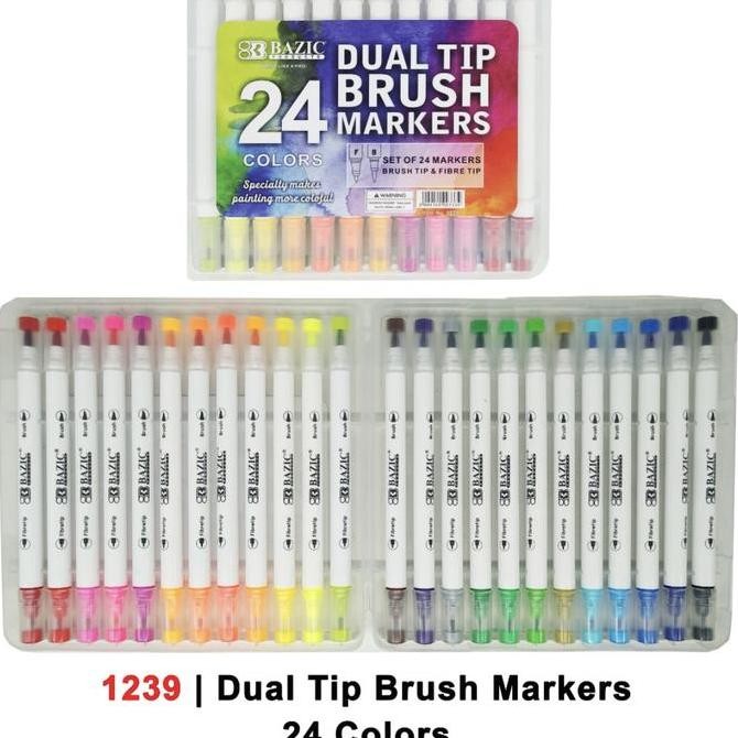 

New Product - Brush Pen Isi 24 Warna Merek Bazic Lebih Bagus Dari Joyko Kiarastoreku