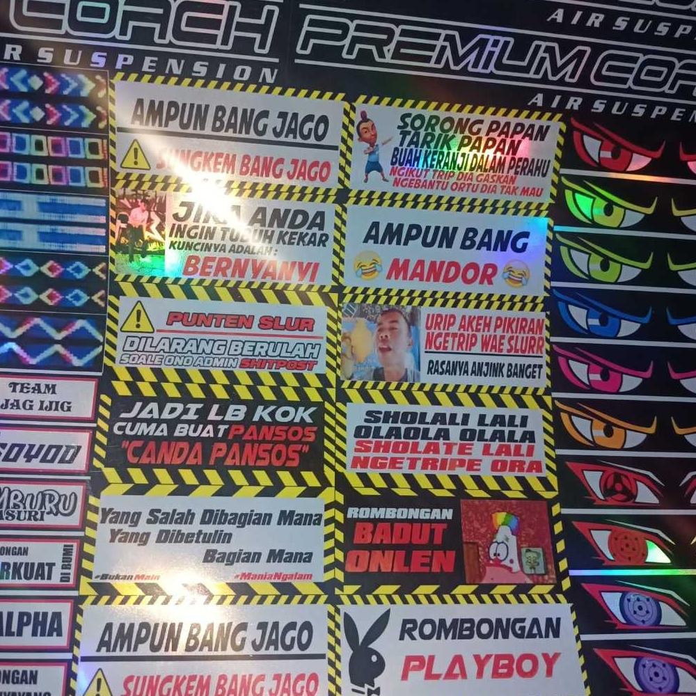 Um57 XCT-2328 Paket Lengkap Stiker Miniatur Bus (Stobo Mata, Strobo Led, Spanduk Trip, Stiker Vvip, 