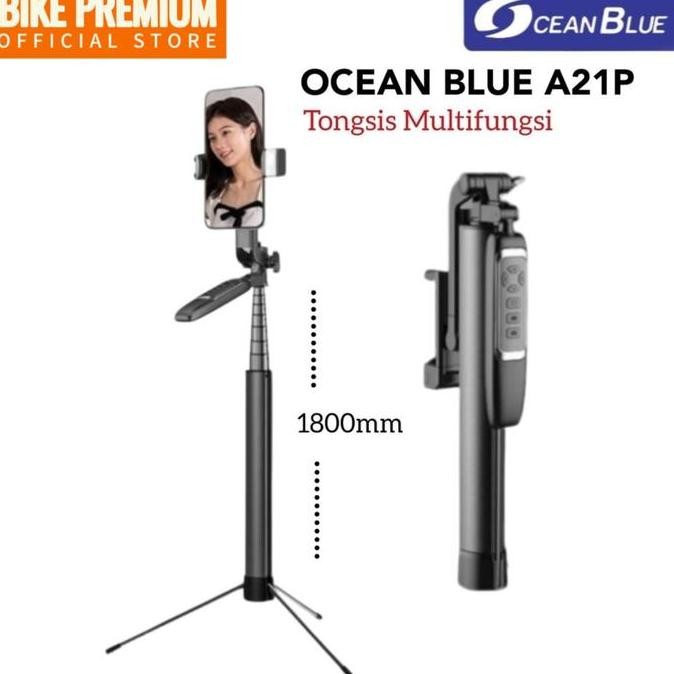 Ocn A21P Tongsis Bluetooth Selfie Stick Tripod Gimbal Stabilizer Remot Co