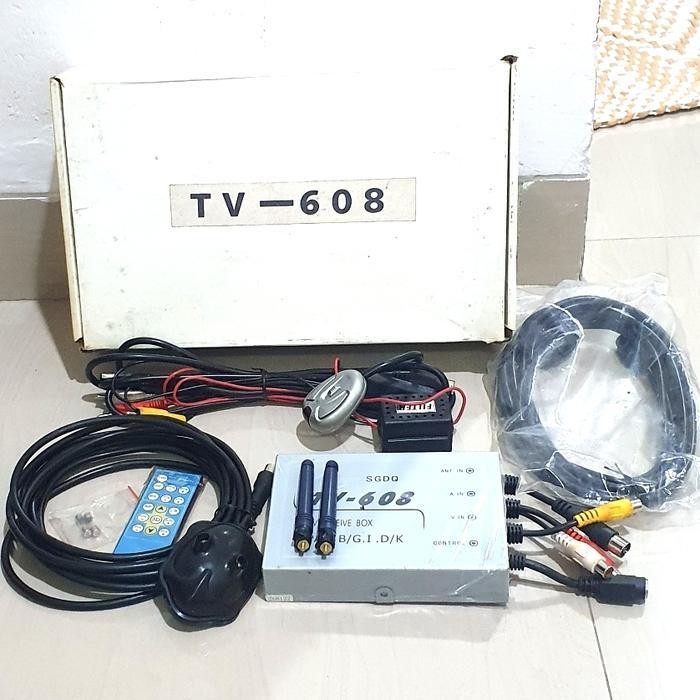 TERBARU TUNER CAR AUDIO TV MONITOR TYPE TV-608 COMPLIT REMOTE