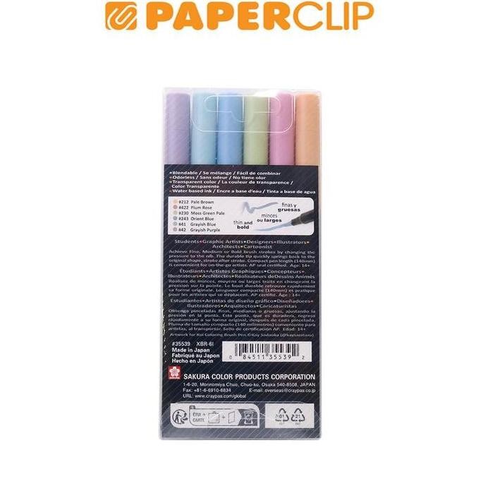 

New Product - Brush Pen Sakura Koi Set 6 Xbr-6I Earth Kiarastoreku