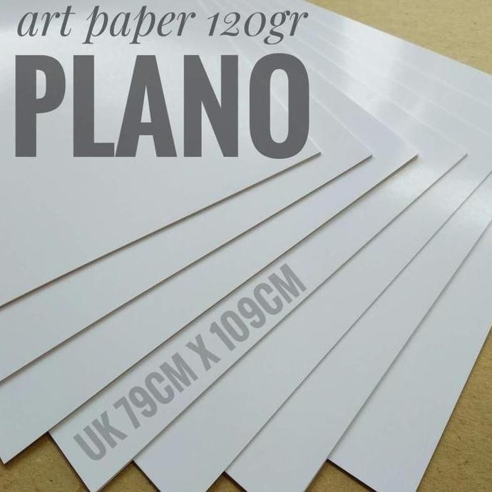 

New Product - Kertas Art Paper 120 Gsm Uk 79Cm X 109Cm / Plano ( Isi 50 Lembar ) Kiarastoreku