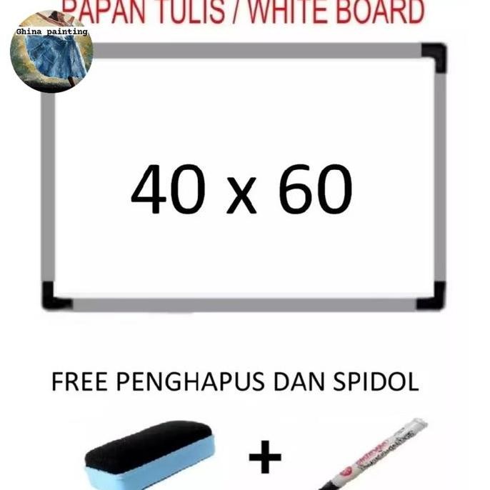 

Papan Tulis/Whiteboard Mini Uk 40Cm X 60Cm Free Spidol+Penghapus Co