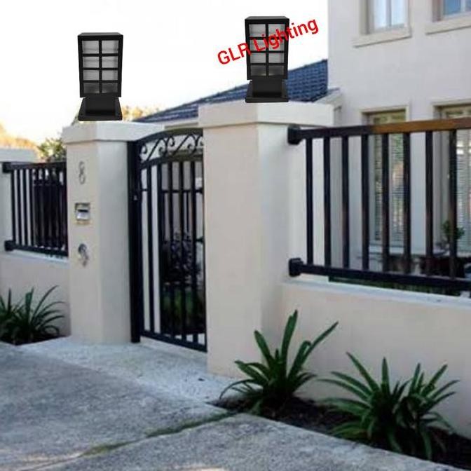 Lampu pagar/lampu pilar minimalis kotak outdoor