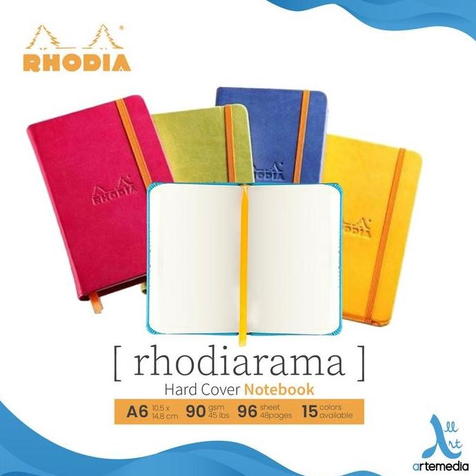 

Rhodia Rhodiarama A6 Blank Paper Hard Cover Notebook Buku Catatan Co