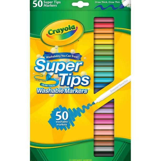 

Crayola 50 Colors Supertips Washable Marker Co
