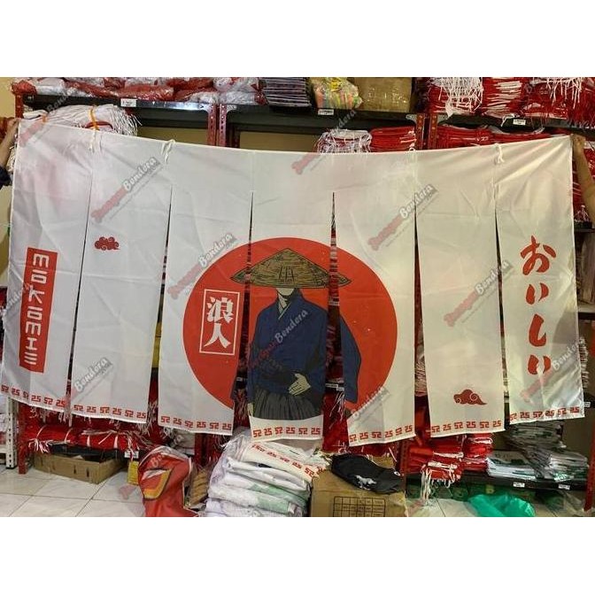 Noren Ramen Kedai Jepang |  Noren Tirai Jepang Custom Design