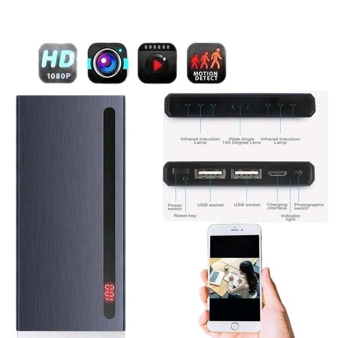 TERMURAH - Powerbank Hidden Wifi Spy Camera 4K Kamera Tersembunyi Pengintai